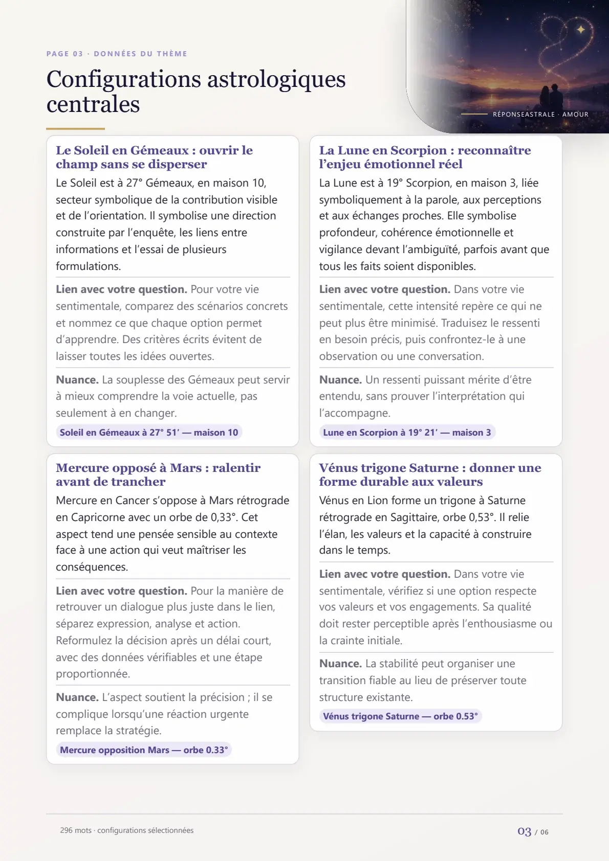 Aperçu d’une page intérieure du rapport Amour