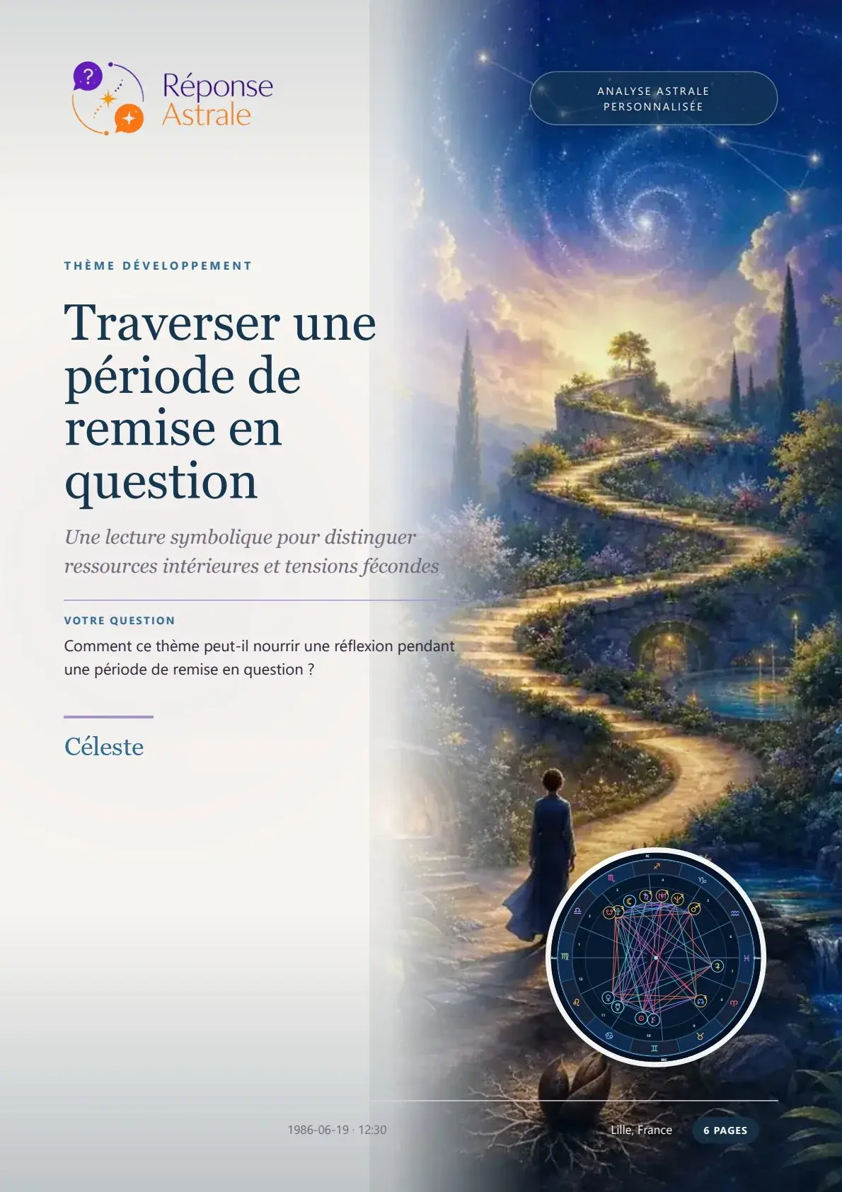 Couverture de l’exemple de rapport Évolution personnelle RéponseAstrale