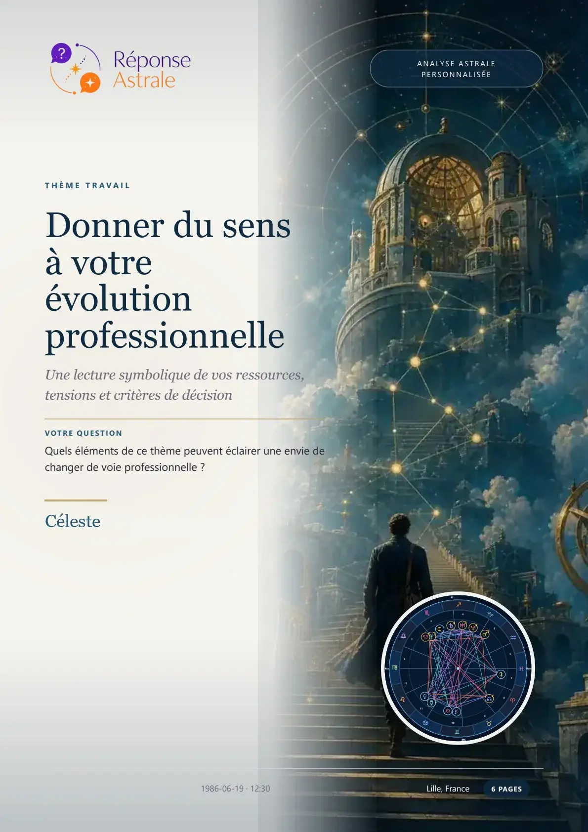 Couverture de l’exemple de rapport Travail RéponseAstrale